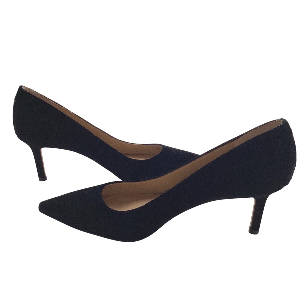 Lauren Ralph Lauren Black Velvet Pointed Toe Pumps RLL Logo Heels Womens 11B - Picture 16 of 16